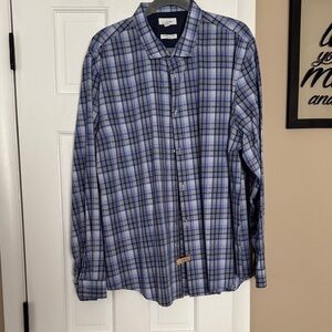 Calvin Klein Men's Blue Checkered Shirt